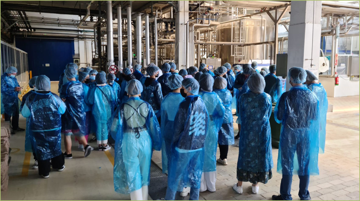 Learning, teaching and training activities. Galicia, May 2022. Visit to a dairy company in the Polígono de Sabón – Arteixo